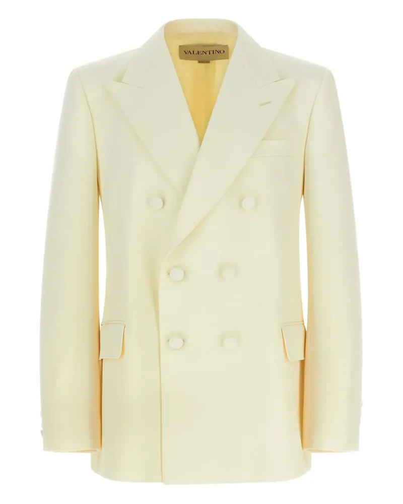Valentino Garavani double-breasted peak-lapels blazer - Nude Nude