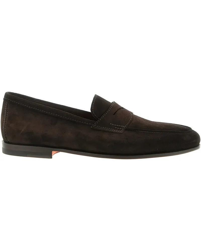 Santoni Carlo Loafer aus Wildleder - Braun Braun