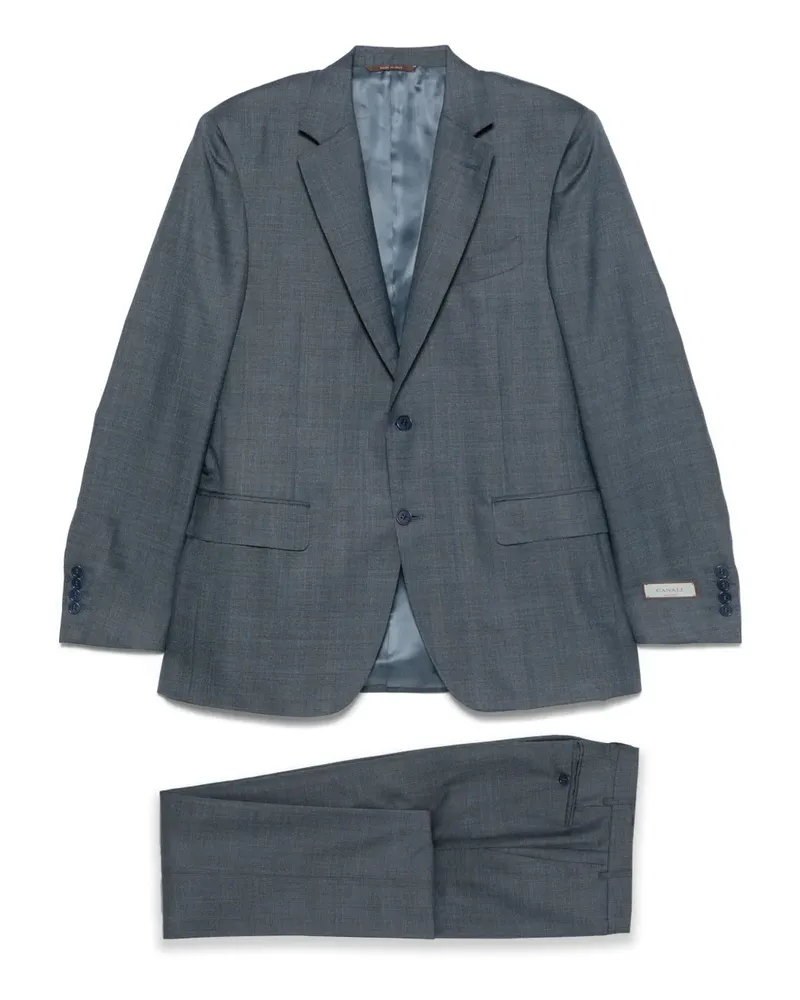 Canali Einreihiger Anzug - Blau Blau
