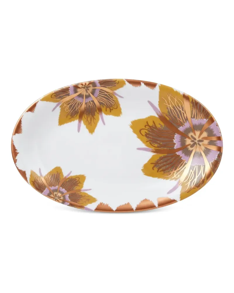 Missoni Home x Richard Ginori Sunset ovaler Teller mit Blumenprint - Weiß Weiß