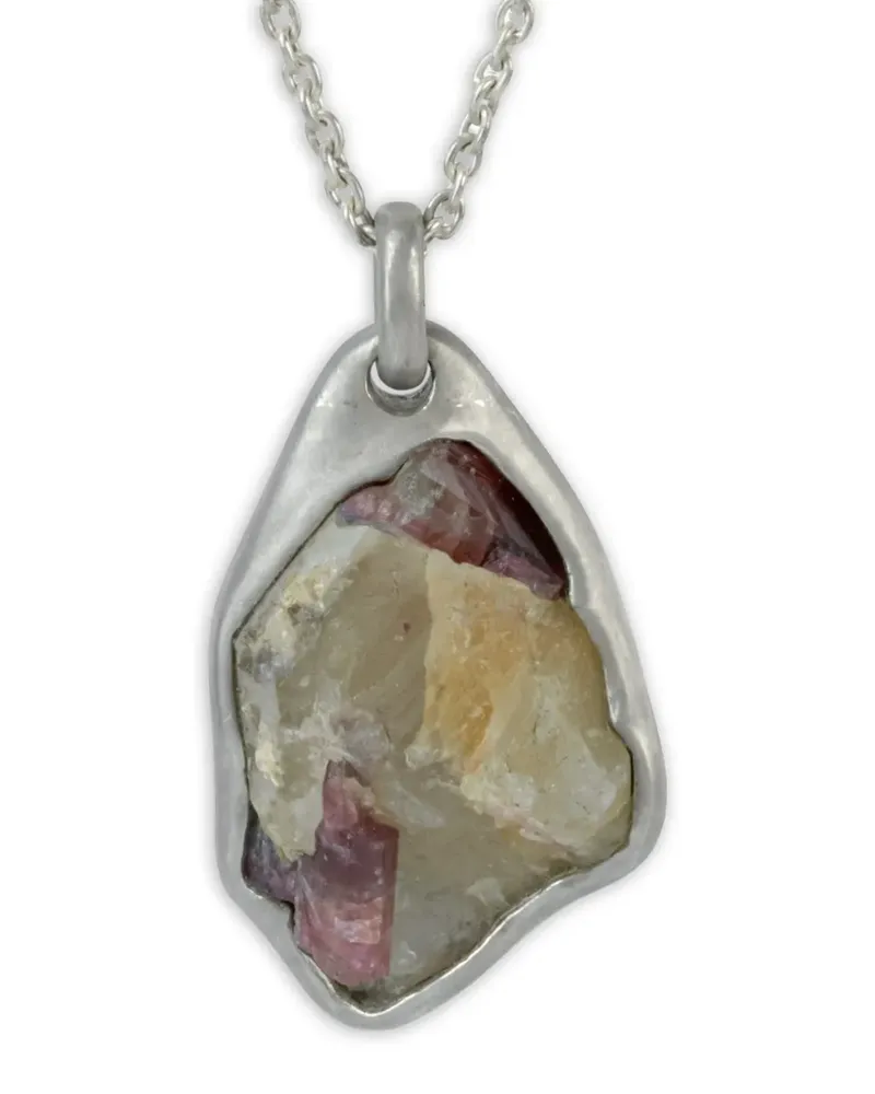 Parts Of Four sterling silver Halos rubellite tourmlaine necklace - Silber Silber