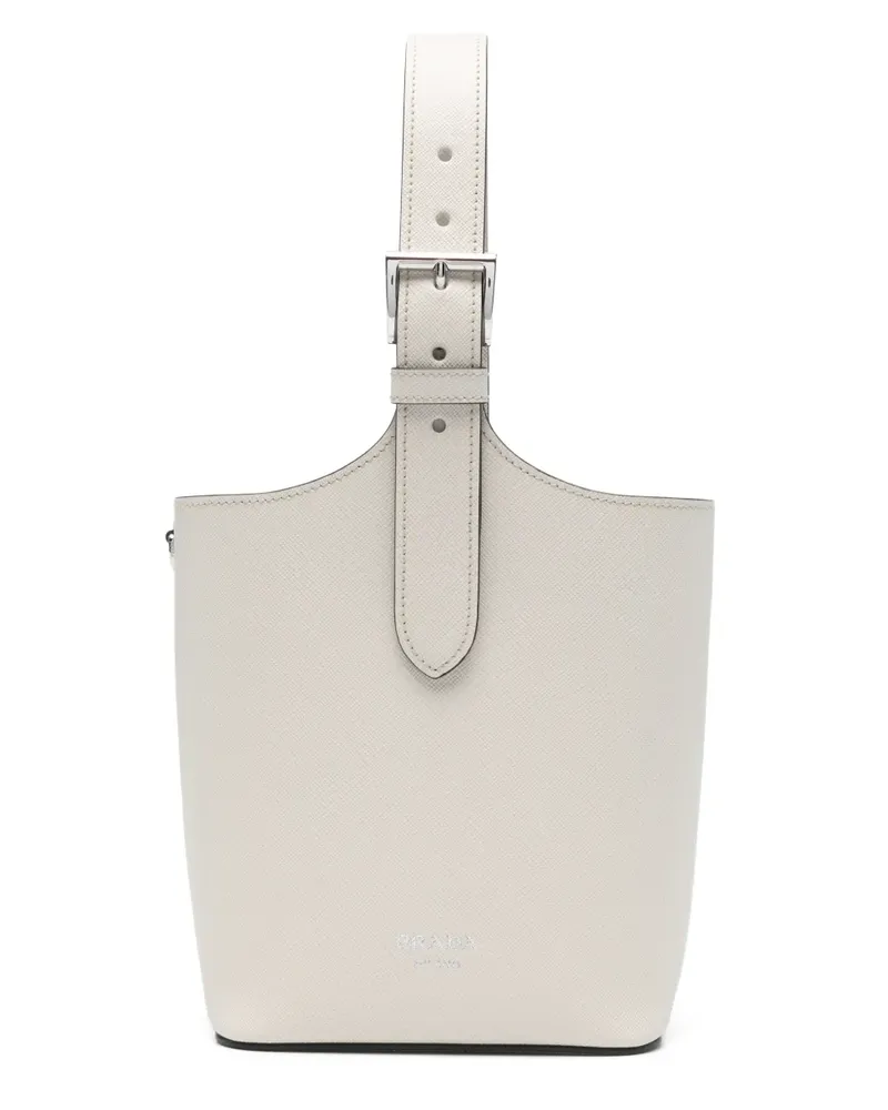 Prada logo-print bucket bag - Nude Nude