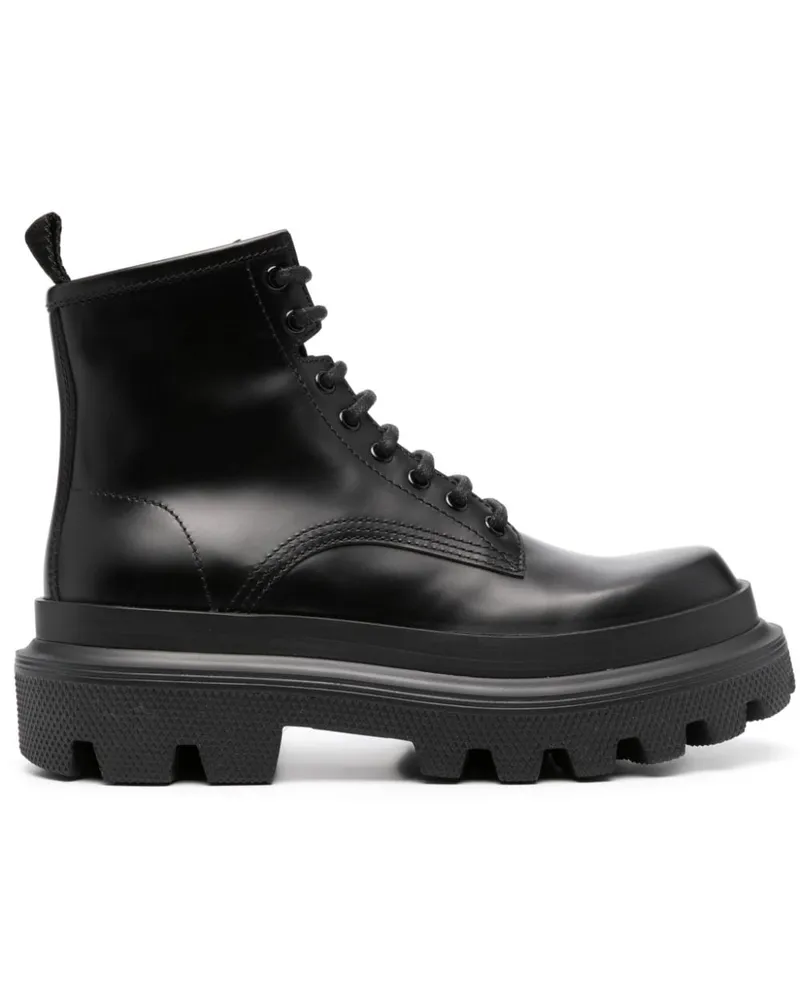 Dolce & Gabbana Klassische Schnürstiefel - Schwarz Schwarz