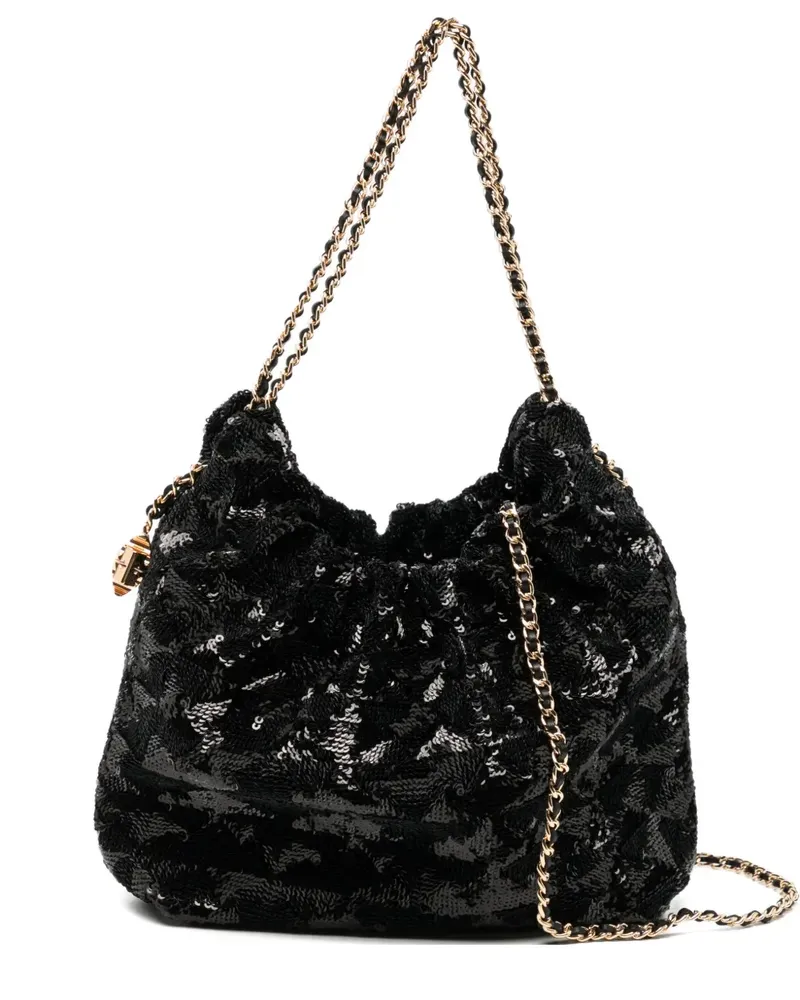 Tory Burch fleming sequin mini crossbody bag - Schwarz Schwarz