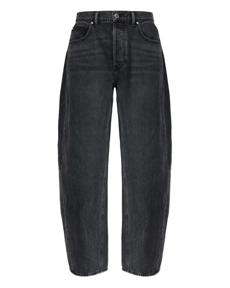 Alexander Wang rhinestone-embellished cotton jeans - Grau Grau