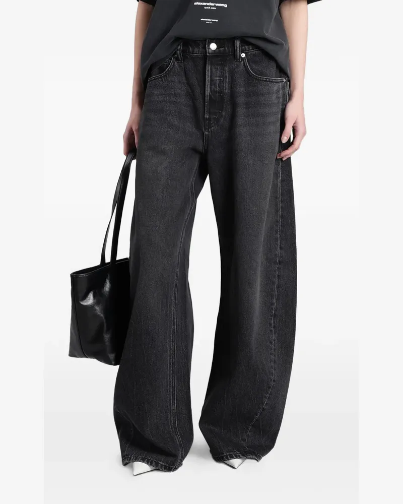 Alexander Wang Ausgeblichene Jeans im Layering-Look - Grau Grau