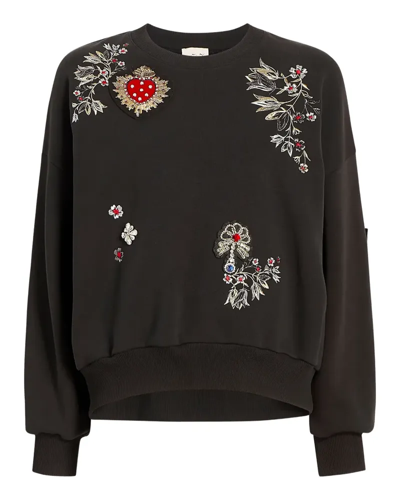 Cinq à Sept Heritage embroidered sweater - Schwarz Schwarz