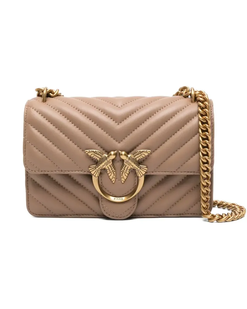 Pinko Gesteppte Love Schultertasche - Braun Braun