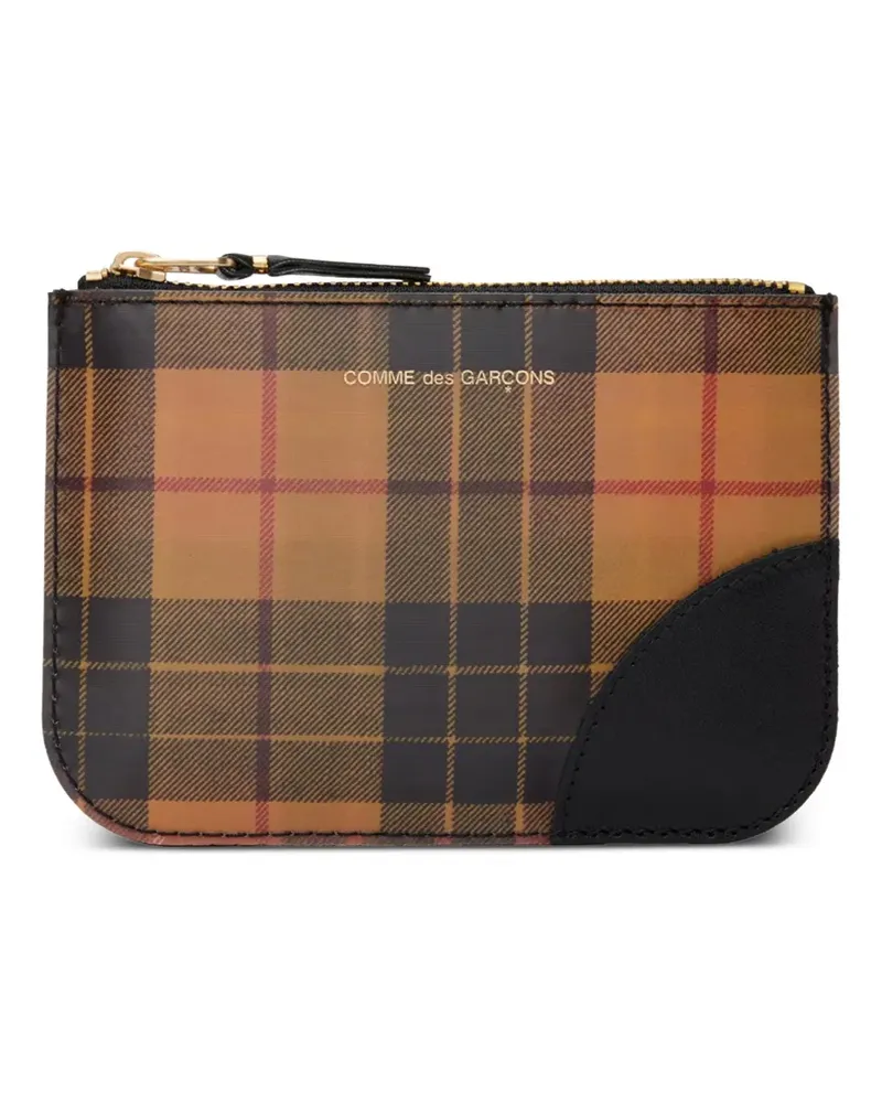 Comme des Garçons lenticular tartan wallet - Braun Braun