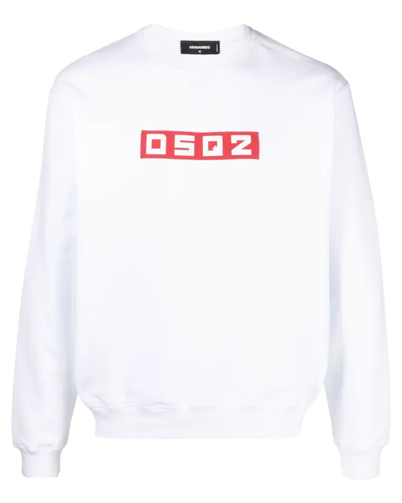 Dsquared2 Sweatshirt mit Logo-Patch - Weiß Weiß