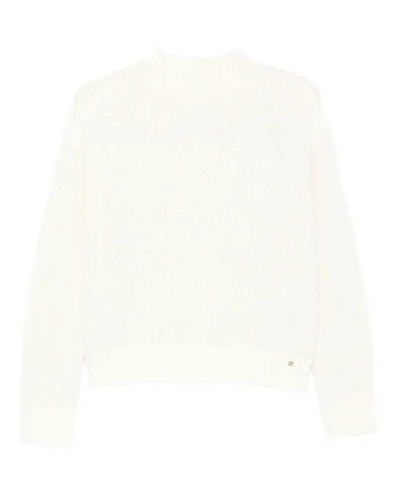 Herno Bouclé-Pullover mit geripptem Besatz - Nude Nude