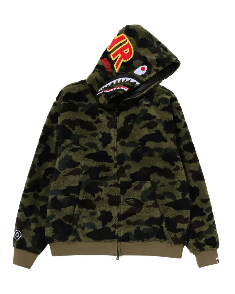 BAPE Hoodie mit Camouflage-Print - Grün Grün