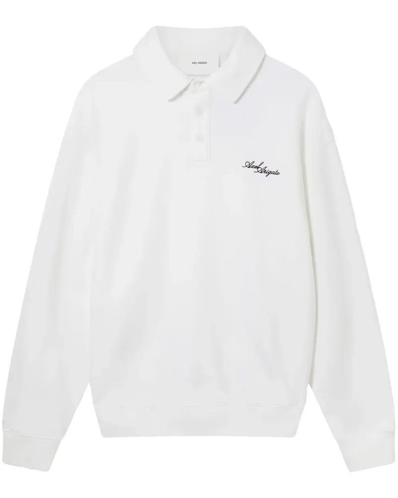 Axel Arigato Base Sweatshirt mit Poloshirtkragen - Weiß Weiß