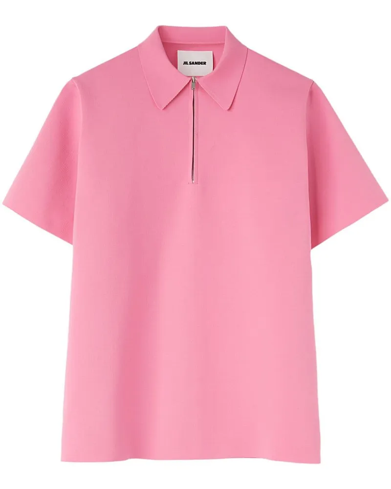 Jil Sander Poloshirt mit Reißverschluss - Rosa Rosa