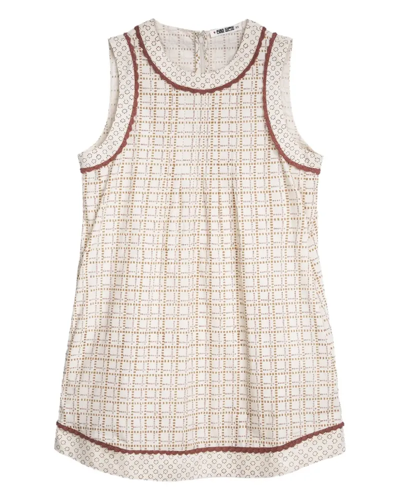 Ciao Lucia Gesmoktes Kleid mit Stickerei - Rosa Rosa