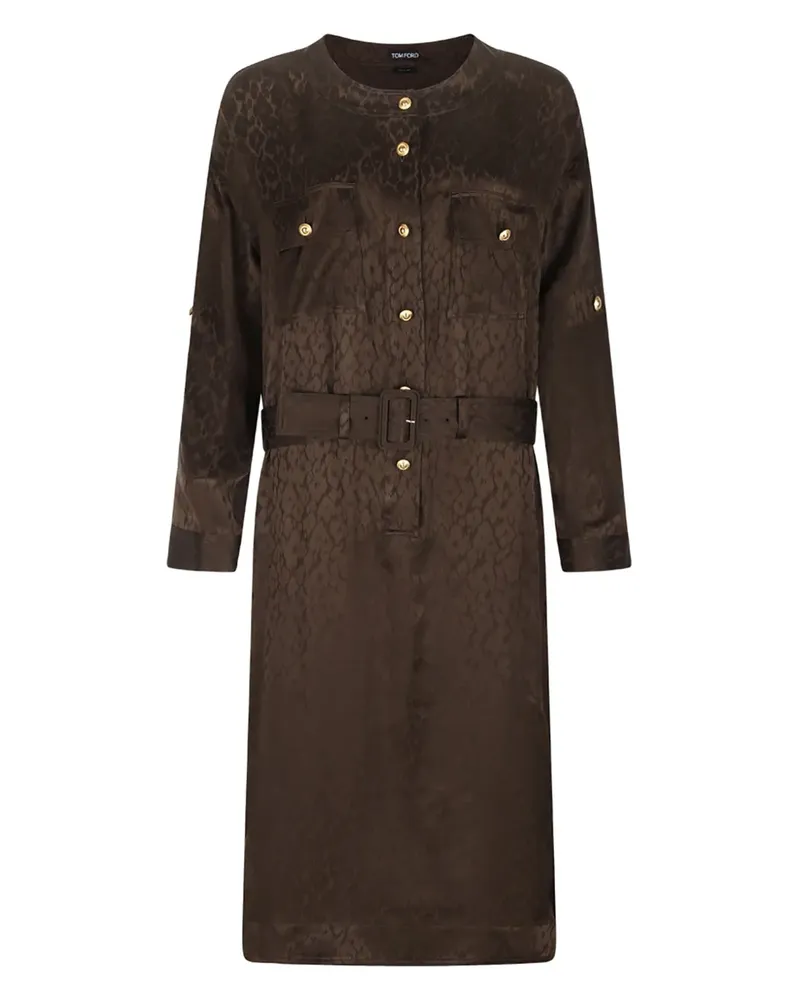 Tom Ford Hemdkleid mit Gürtel - Braun Braun