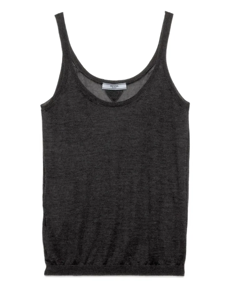 Prada Fein gestricktes Top - Grau Grau
