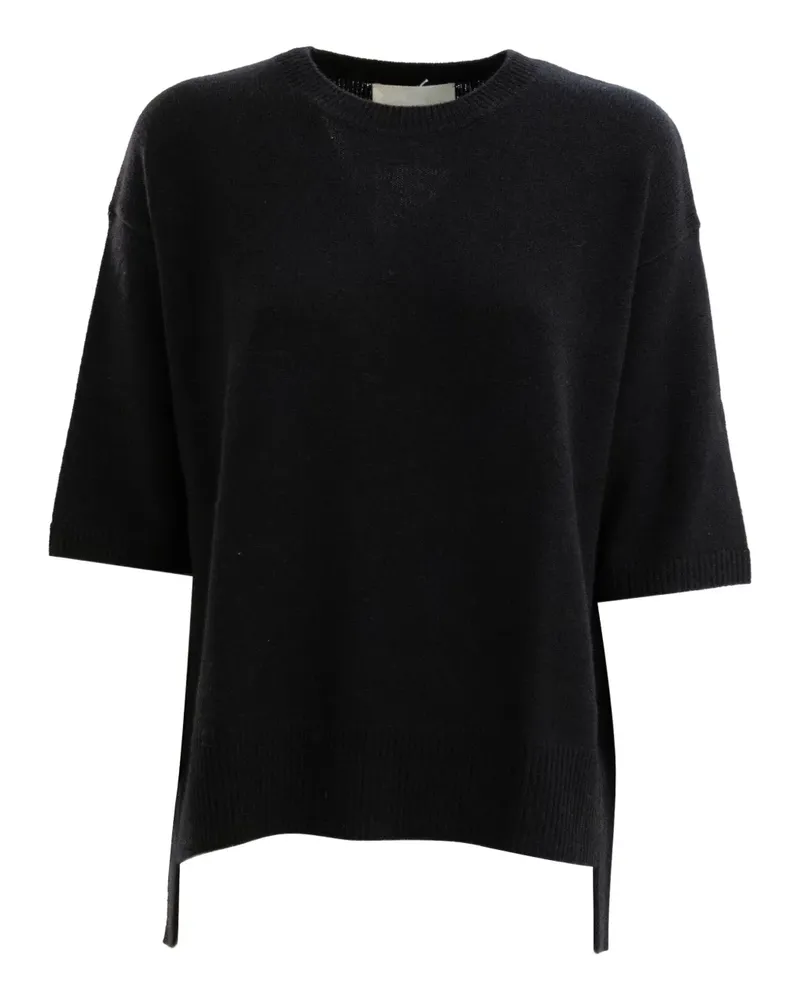 Lisa Yang Kurzärmeliger Pullover - Schwarz Schwarz