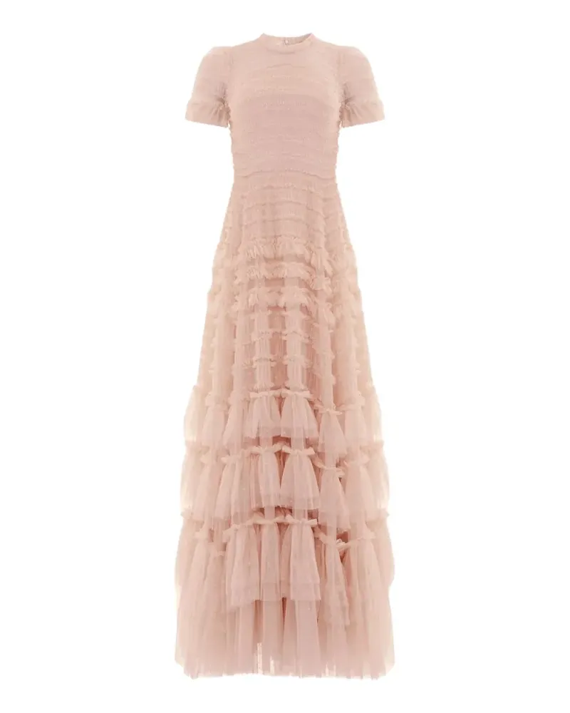 Needle & Thread Valentine ruffled gown - Nude Nude
