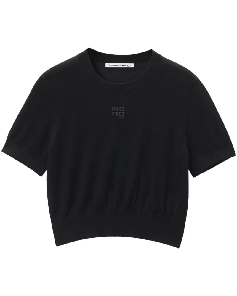 Alexander Wang T-Shirt mit Logo-Prägung Schwarz