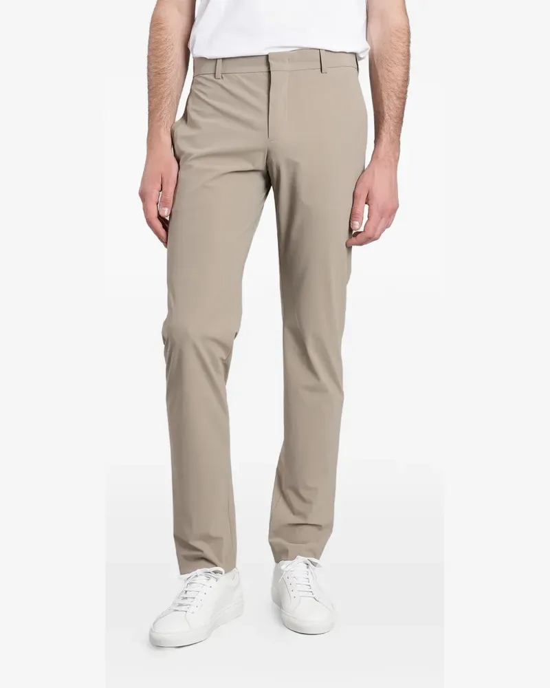 PT TORINO logo-plaque slim-fit trousers - Nude Nude