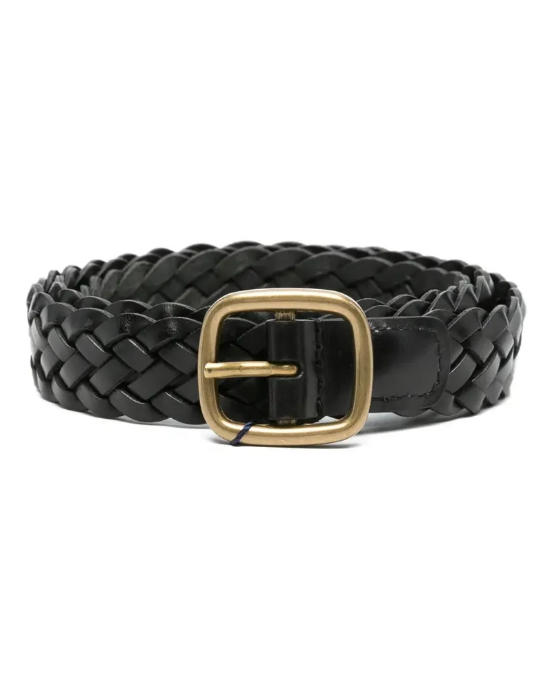 Anderson's braided leather belt - Schwarz Schwarz