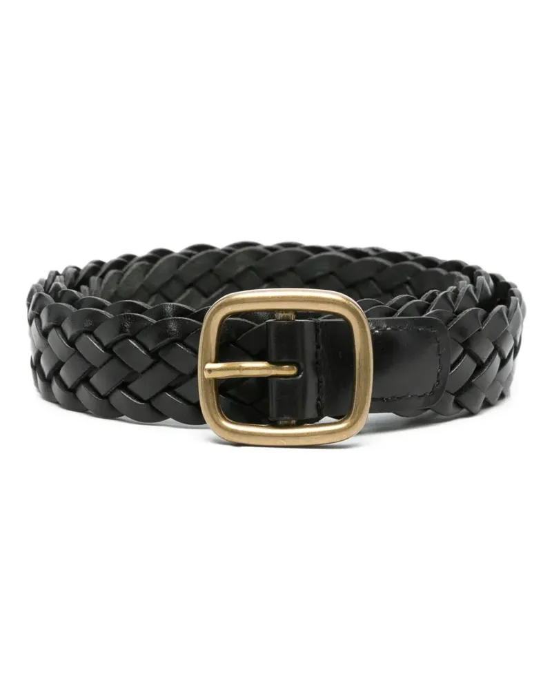 Anderson's braided leather belt - Schwarz Schwarz