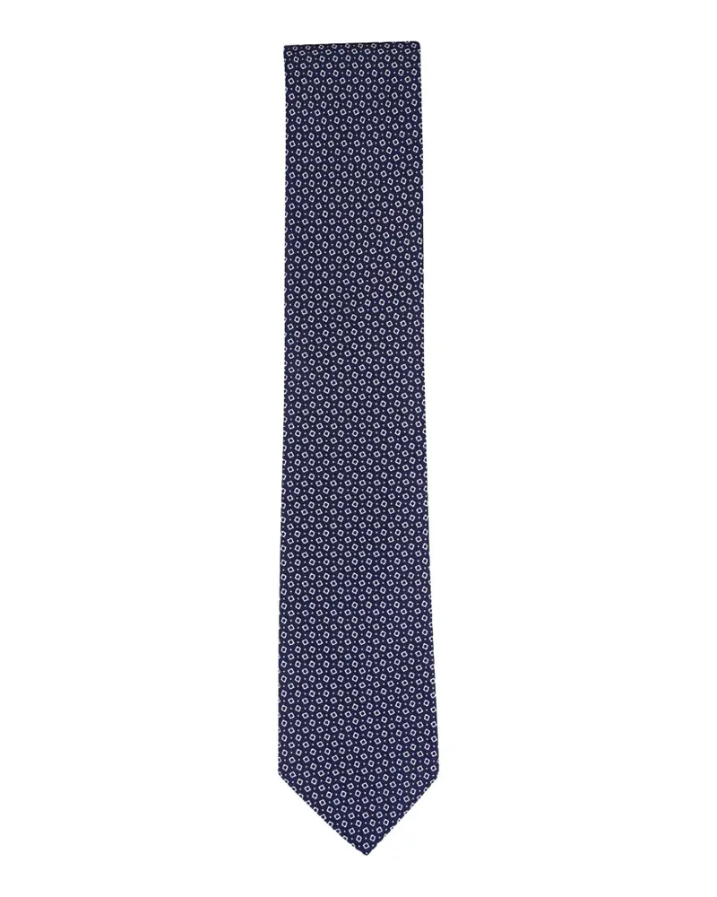 Canali patterned tie - Blau Blau