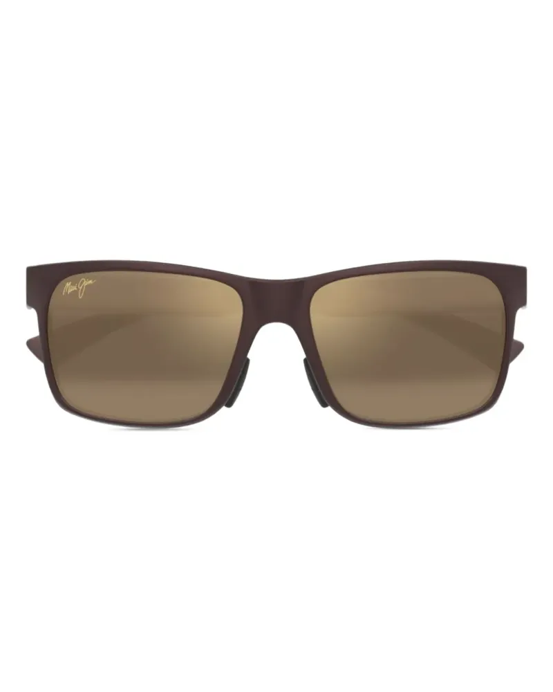 Maui Jim Sonnenbrille mit eckigem Gestell - Braun Braun