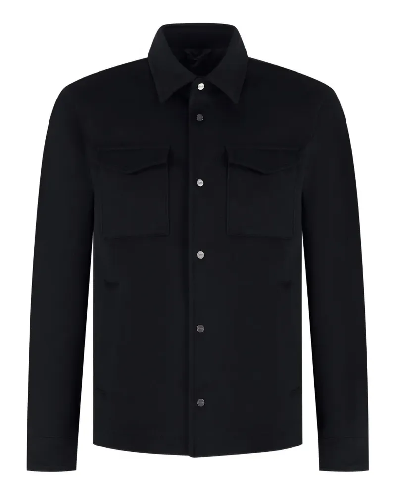 Herno button-up pocket shirt jacket - Schwarz Schwarz