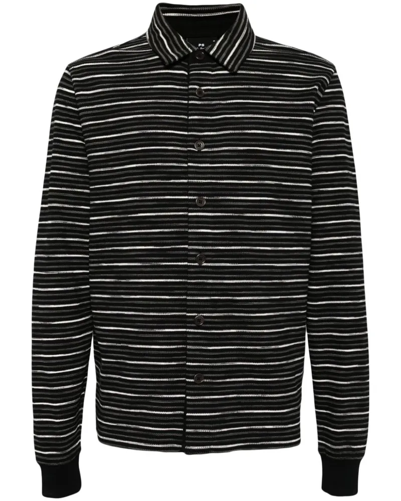 Paul Smith Gestricktes Hemd mit Streifen - Schwarz Schwarz