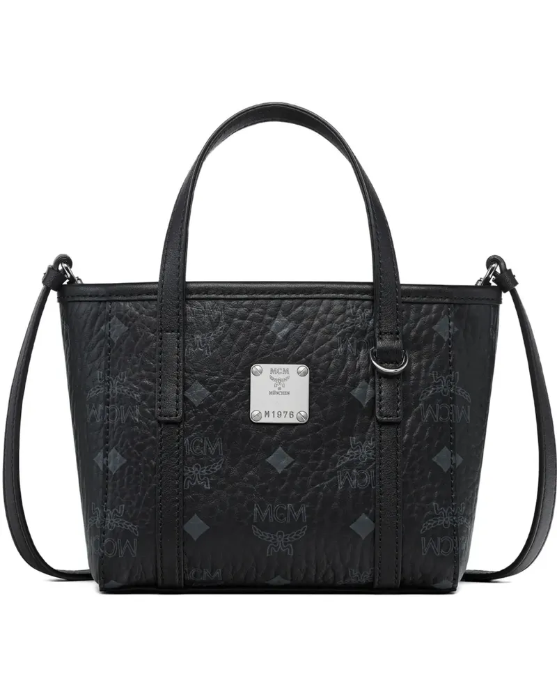 MCM Mini Toni Tote Bag mit Reißverschluss - Schwarz Schwarz