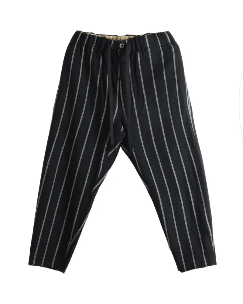 Uma Wang Hose mit Längsstreifen - Schwarz Schwarz
