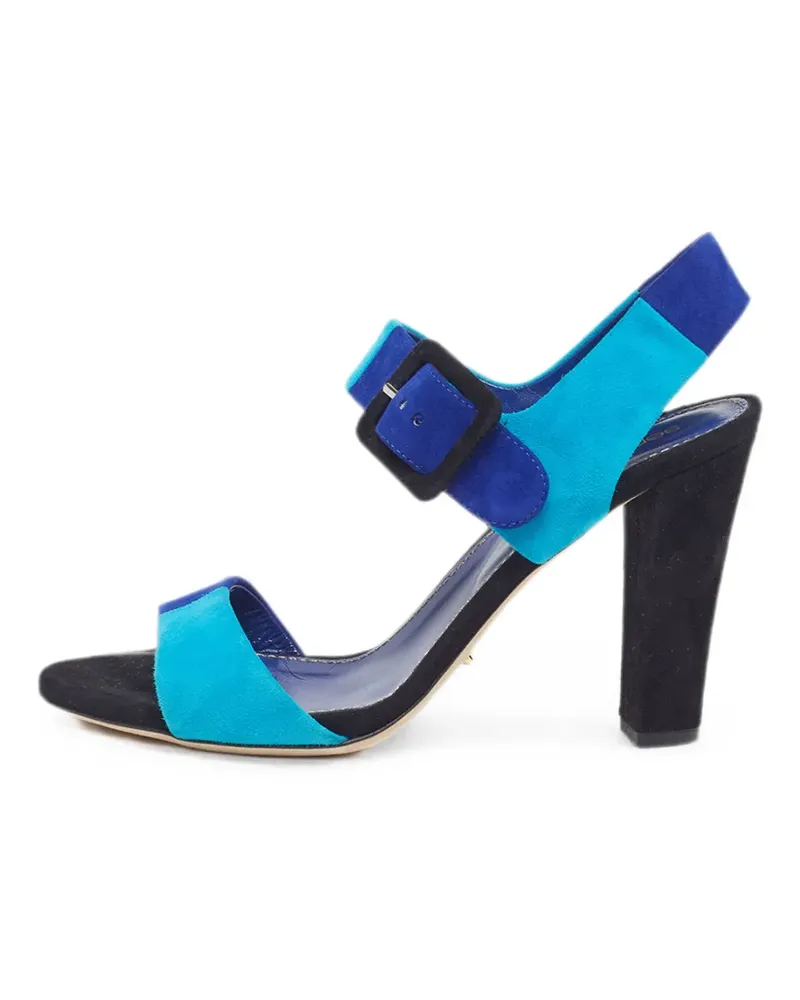 Sergio Rossi tricolour ankle strap sandals - Blau Blau