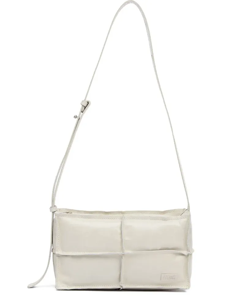 Maison Margiela Schultertasche mit Logo-Schild - Weiß Weiß
