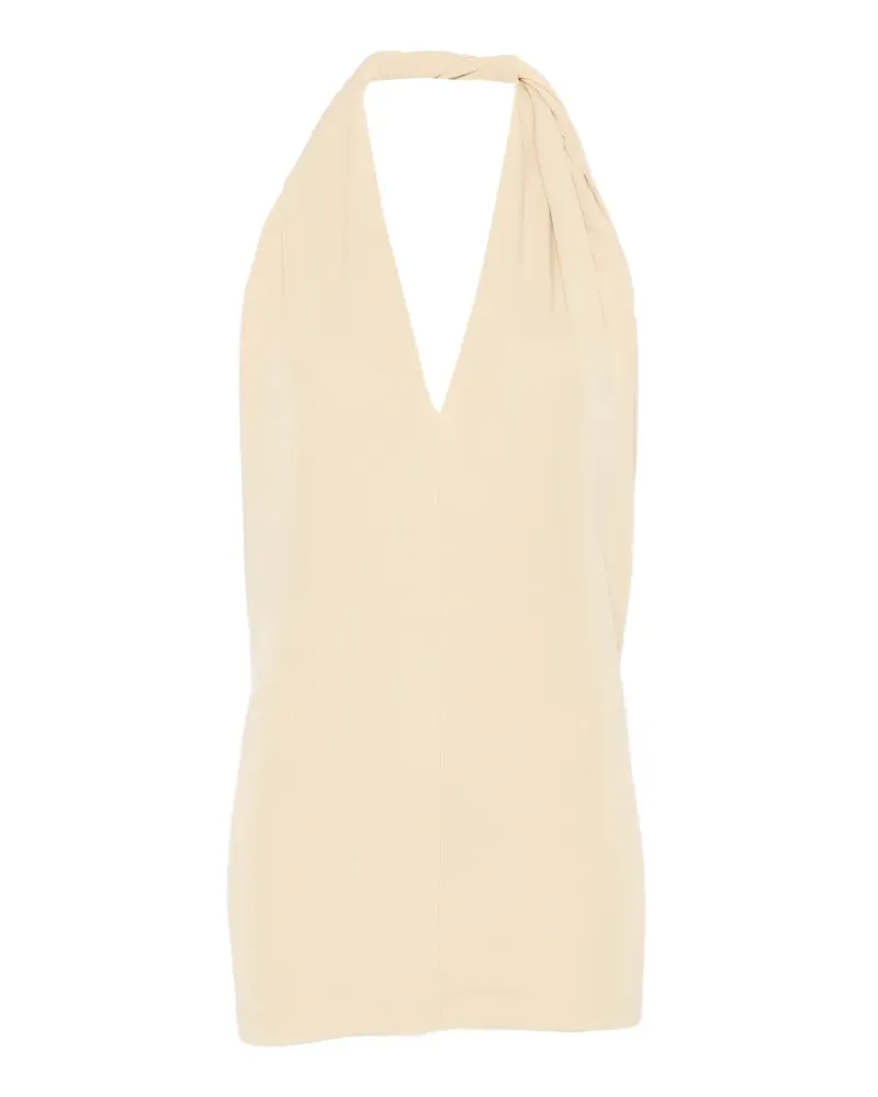 Totême Gedrehtes Neckholder-Top - Nude Nude