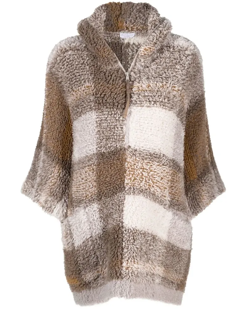 Brunello Cucinelli Poncho aus Kaschmir - Nude Nude