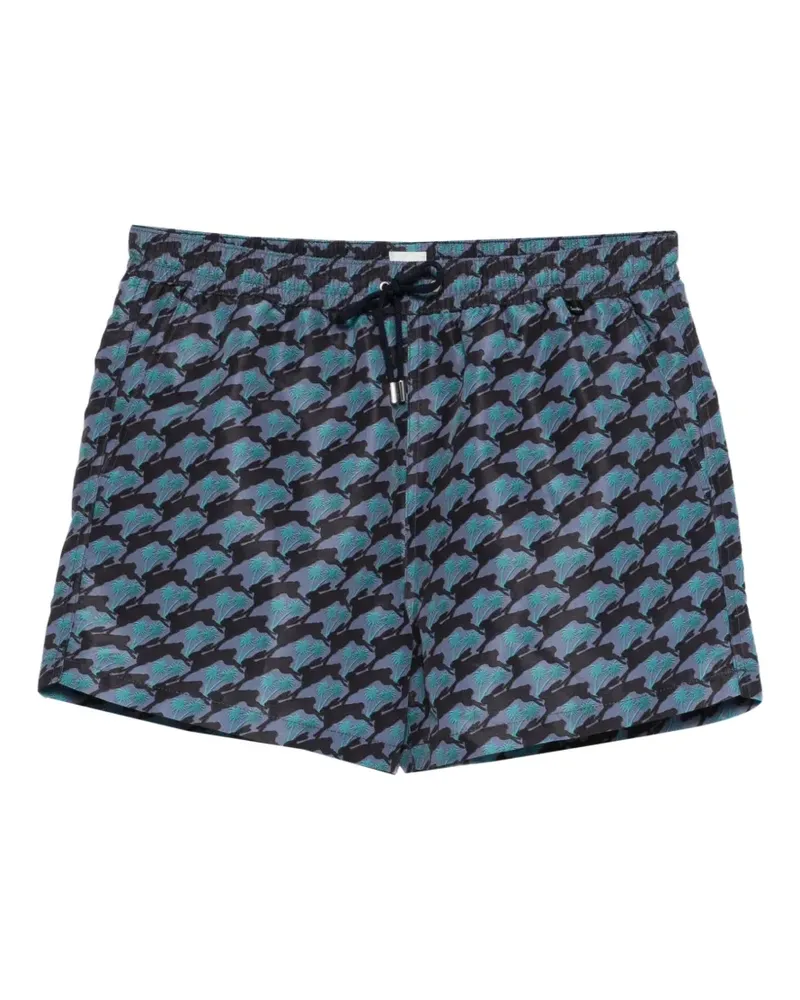 Paul Smith Badeshorts mit Palmen-Print - Blau Blau