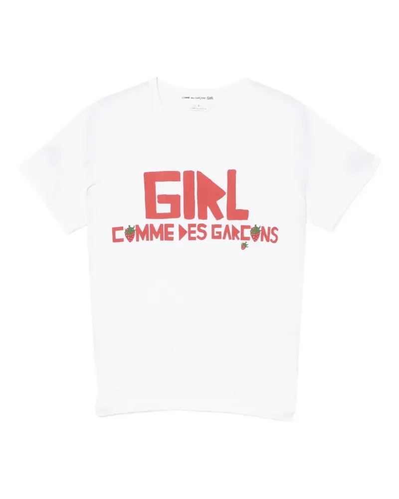 Comme des Garçons T-Shirt mit Logo-Print - Weiß Weiß