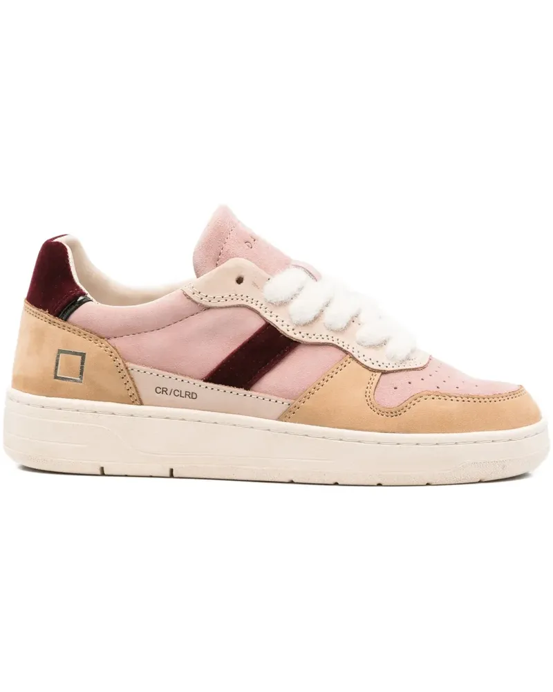 D.A.T.E. Sneakers mit Wildledereinsätzen - Nude Nude