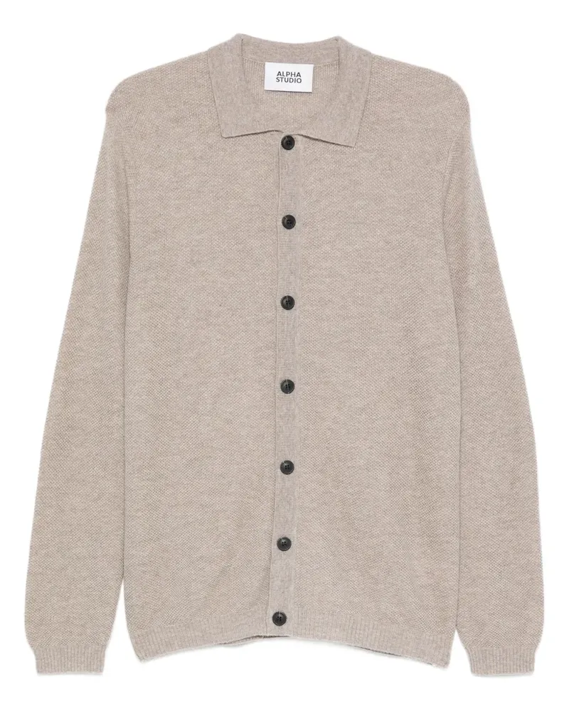 Alpha Studio Cardigan mit langen Ärmeln - Nude Nude