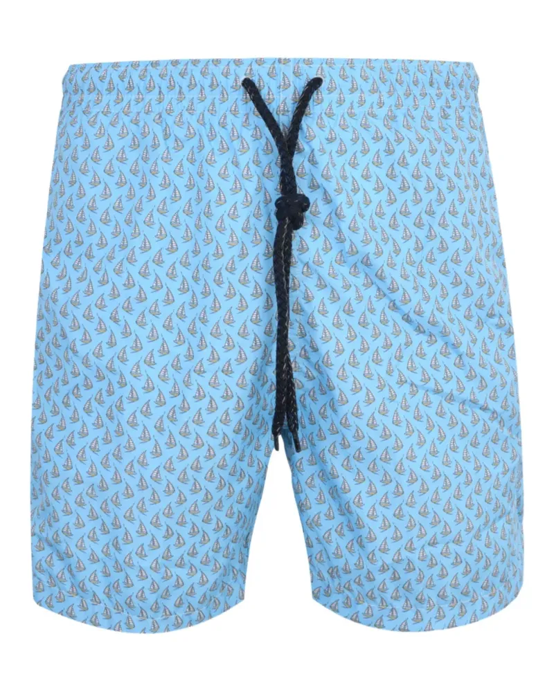 Drumohr  sailboat-print shorts - Blau Blau