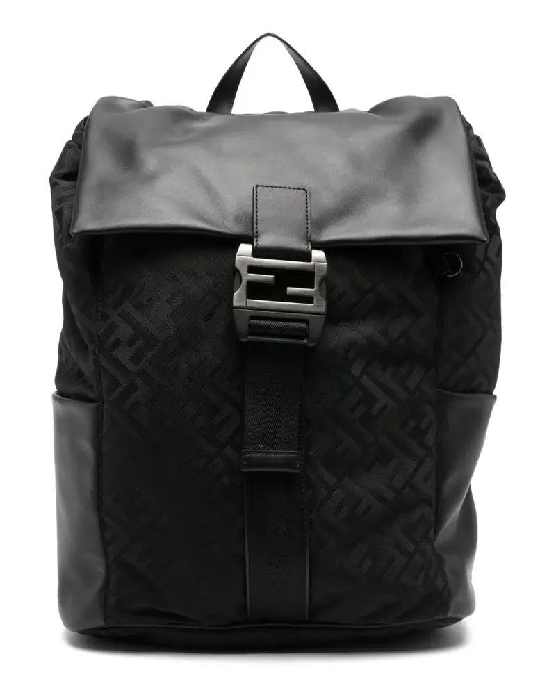 Fendi Flux Monogram Rucksack - Schwarz Schwarz