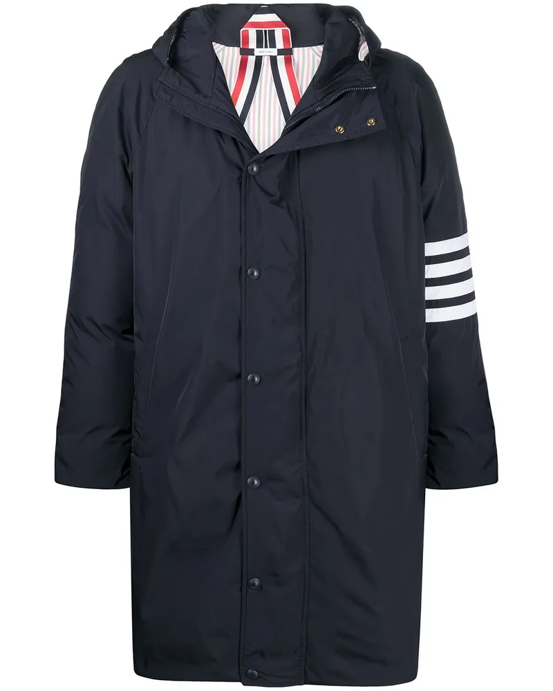 Thom Browne Daunenmantel mit Kapuze - Blau Blau