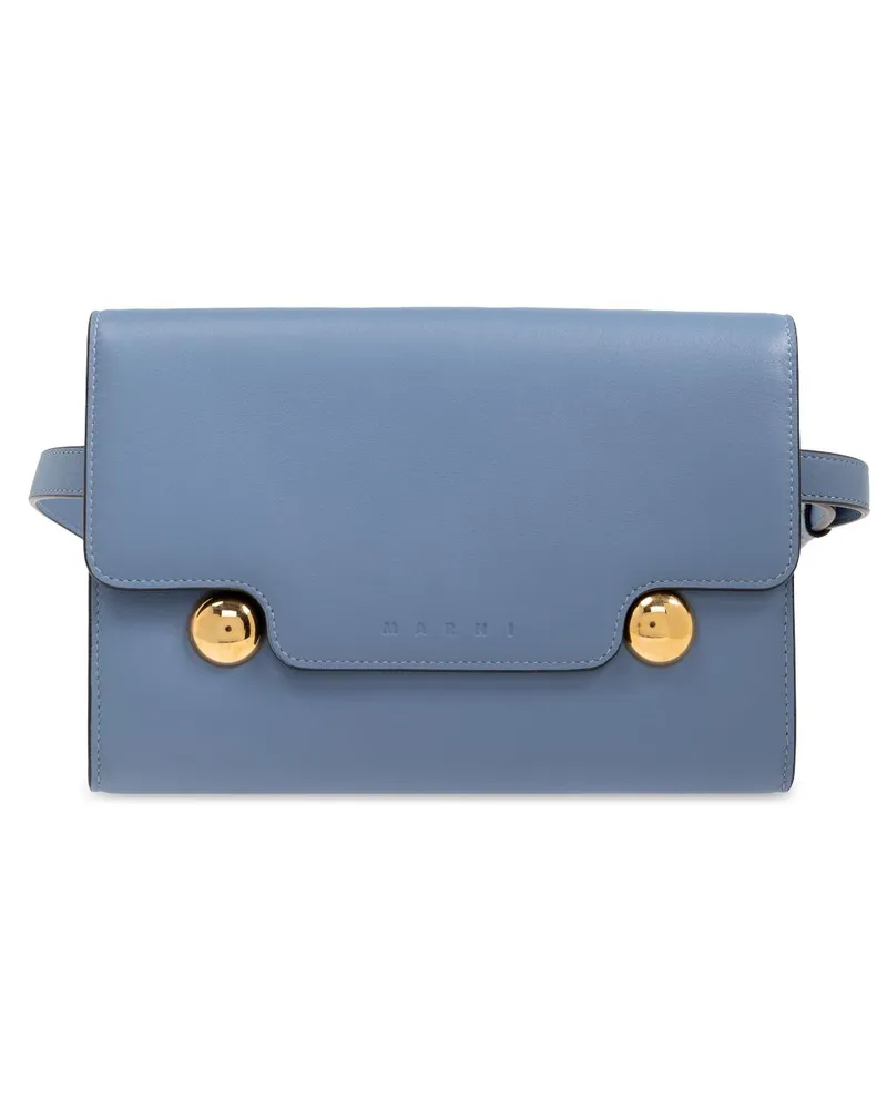 Marni Trunkaroo Gürteltasche aus Leder - Blau Blau