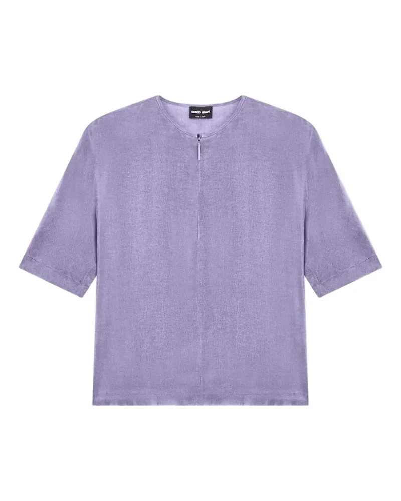 Giorgio Armani Bluse mit Reißverschluss - Violett Violett