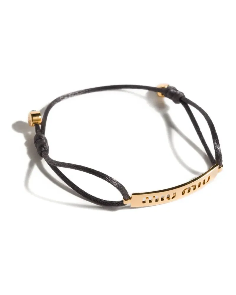 Miu Miu metal and cord bracelet - Gold Gold
