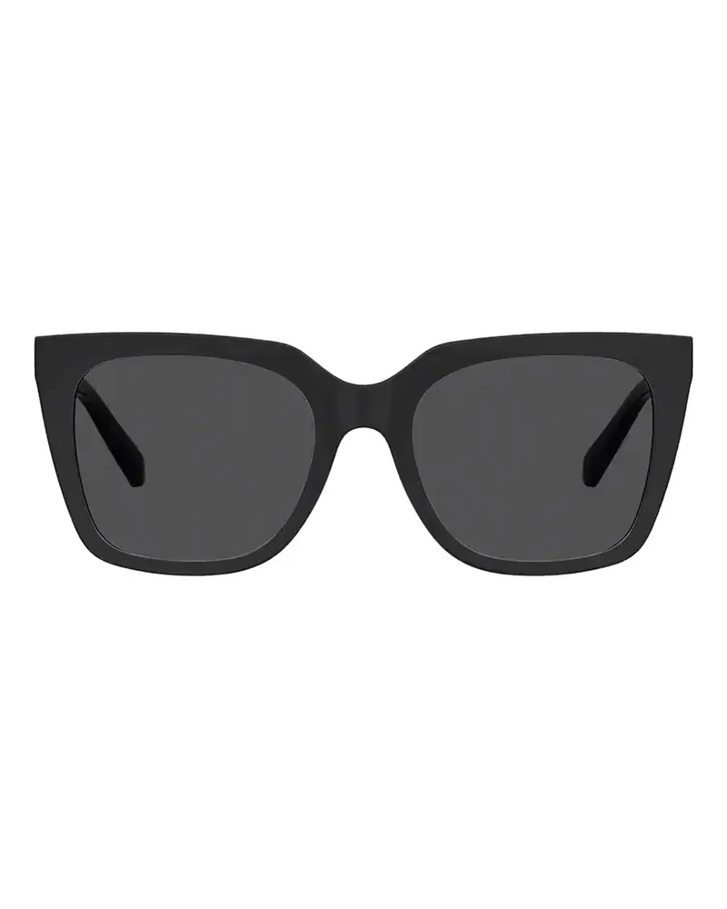 Moschino Sonnenbrille mit eckigem Gestell - Schwarz Schwarz