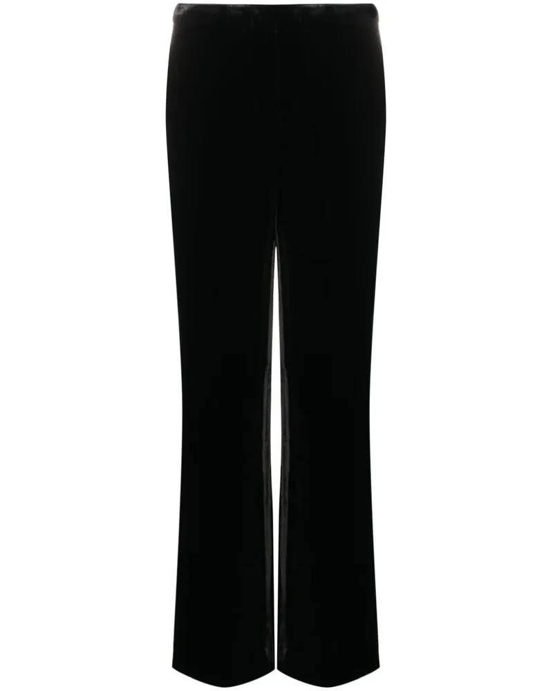 P.A.R.O.S.H. P.A.R.O H. Straight-Leg-Hose aus Samt - Schwarz Schwarz
