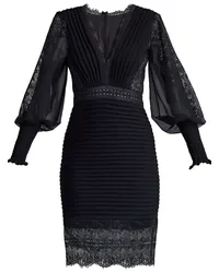 Tadashi Shoji Kleid mit Spitze Schwarz